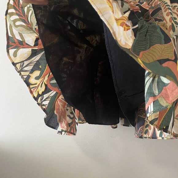 Handmade Children's Linen Rayon Viscose Cotton Cream Multicolour Pattern Dress - Picture 15 of 16